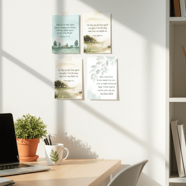 Bộ 48 Câu Kinh Thánh Trang Trí