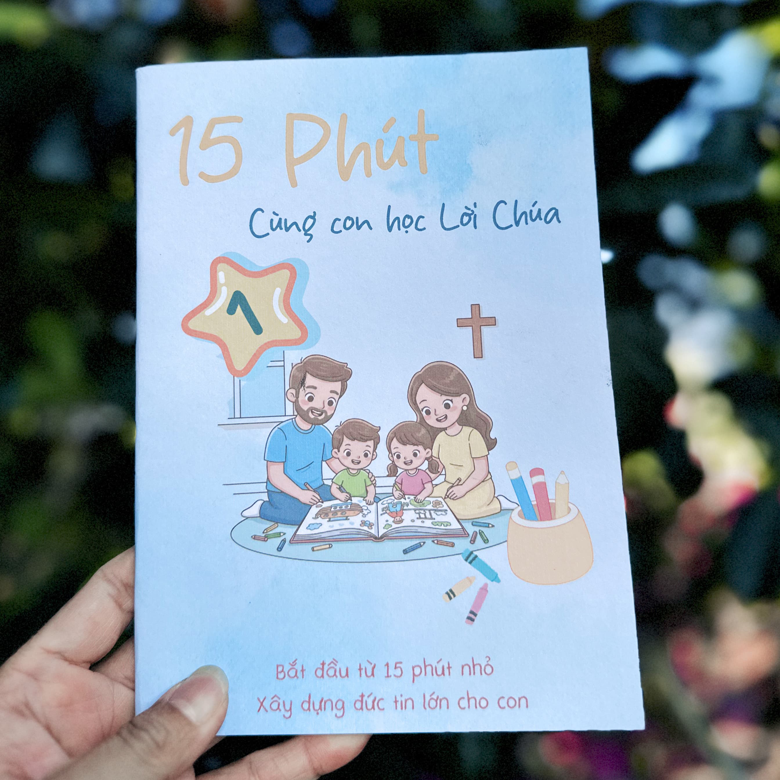 Combo 2 Quyển 15 Phút Cùng Con – Bộ Sách Đồng Hành Học Lời Chúa Và Tô Màu Tương Tác