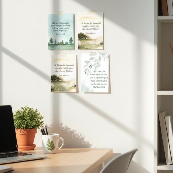Bộ 48 Câu Kinh Thánh Trang Trí